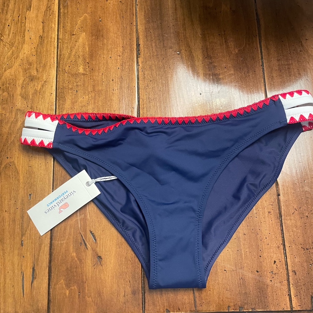 Vineyard Vines colorblock coverstitch bikini top and bottom